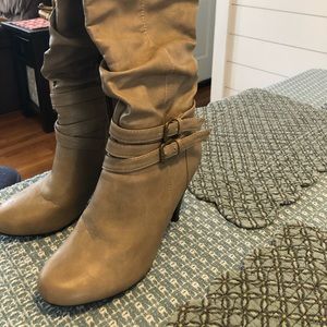 Bamboo brand heeled boots